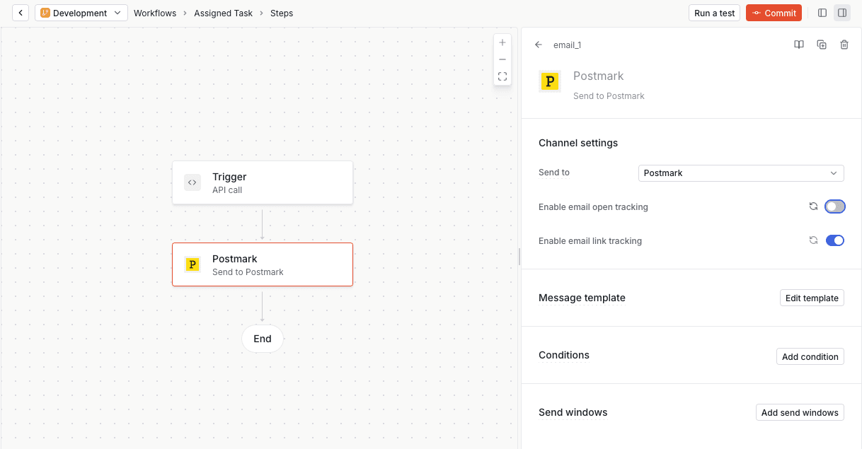 Configuring Knock tracking for a workflow step